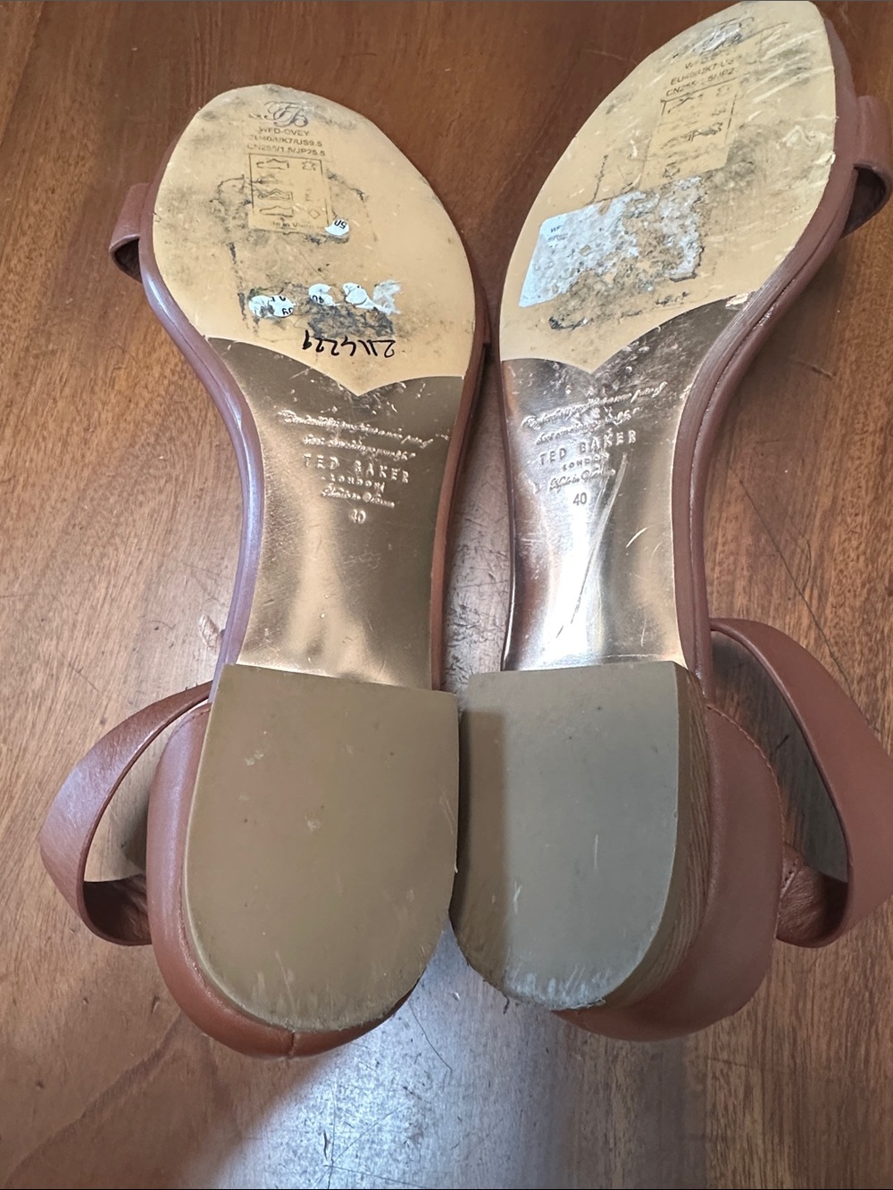 Ted Baker Rose Brown Studded Ankle-Strap Sandals - Picture 8 of 10